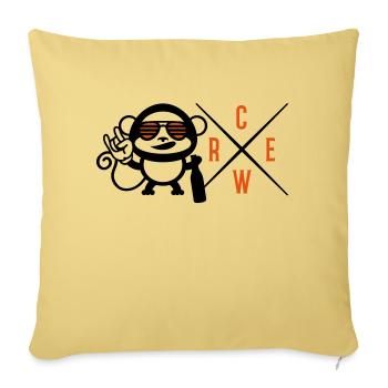 monkey crew - Sofakissenbezug 45 x 45 cm - Hellgelb - Vorne