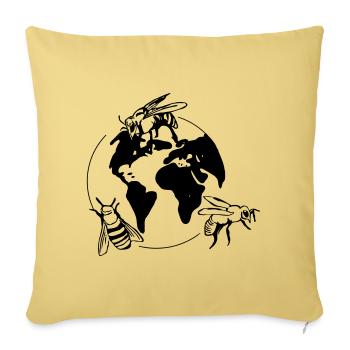 Save the Bees - Sofakissenbezug 45 x 45 cm - Hellgelb - Vorne