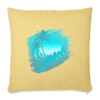 sunset blue - Housse de coussin décorative 45 x 45 cm - jaune délavé - Devant