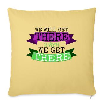camping saying outdoors pacific north west hippie - Housse de coussin décorative 45 x 45 cm - jaune délavé - Devant