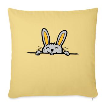 hides - Sofa pillowcase 17,3'' x 17,3'' (45 x 45 cm) - washed yellow - Front