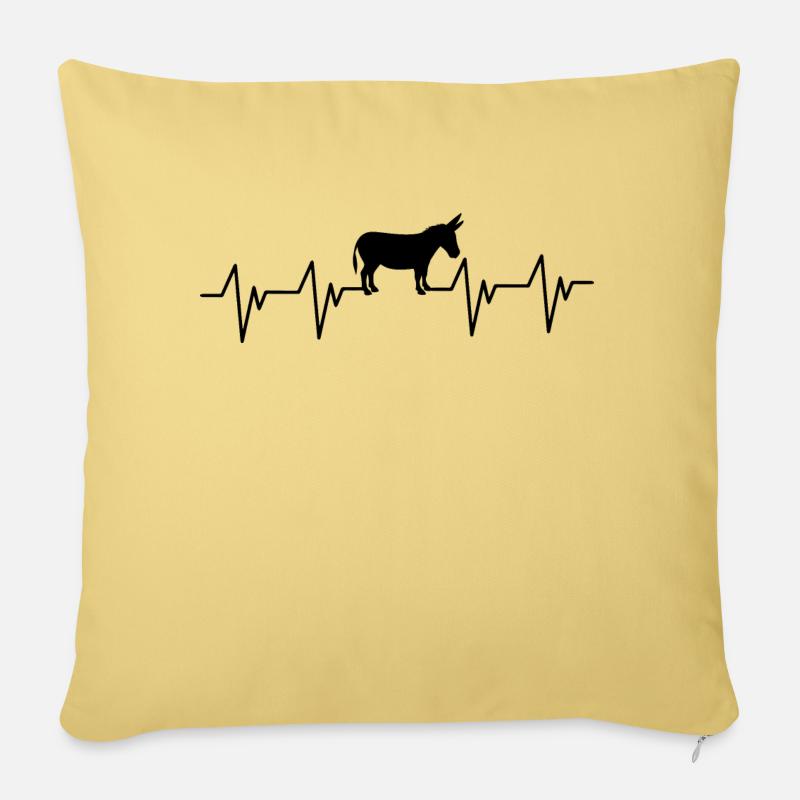 Donkey Esel - Sofakissenbezug 45 x 45 cm - Hellgelb