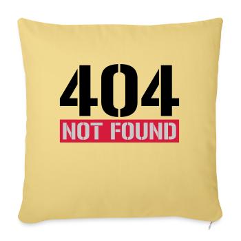 404 not found Meldung - Sofakissenbezug 45 x 45 cm - Hellgelb - Vorne