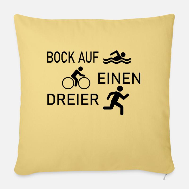 triathlon - Sofakissenbezug 45 x 45 cm - Hellgelb