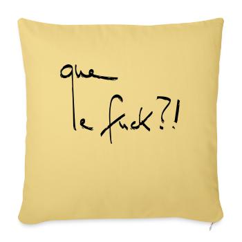 que le fuck Line Art - Minimalist - Sofa pillowcase 17,3'' x 17,3'' (45 x 45 cm) - washed yellow - Front