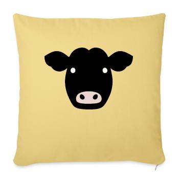 vache animal mignon animaux de la ferme drôles vaches nouveau 13 - Housse de coussin décorative 45 x 45 cm - jaune délavé - Devant