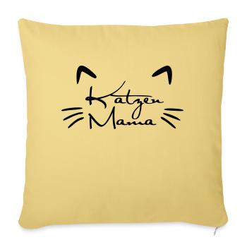 Katzen Mama - Sofakissenbezug 45 x 45 cm - Hellgelb - Vorne