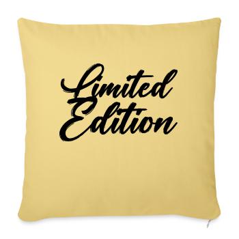 Édition limitée - Housse de coussin décorative 45 x 45 cm - jaune délavé - Devant