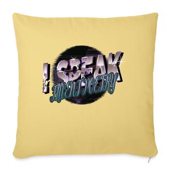 Livres et vin gardien de livre chemise animaux chat films - Housse de coussin décorative 45 x 45 cm - jaune délavé - Devant