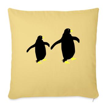 Penguin Silhouette 2 - Sofa pillowcase 17,3'' x 17,3'' (45 x 45 cm) - washed yellow - Front