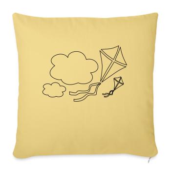 Ressentez l’immensité et la légèreté des nuages - Housse de coussin décorative 45 x 45 cm - jaune délavé - Devant