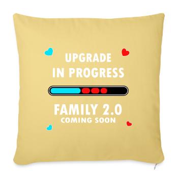 Upgrade in Progress Family 2.0 Coming Soon - Sofa pillowcase 17,3'' x 17,3'' (45 x 45 cm) - washed yellow - Front