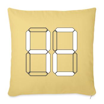 NUMBER 42 Forty-Two Gift Digital - Sofa pillowcase 17,3'' x 17,3'' (45 x 45 cm) - washed yellow - Front