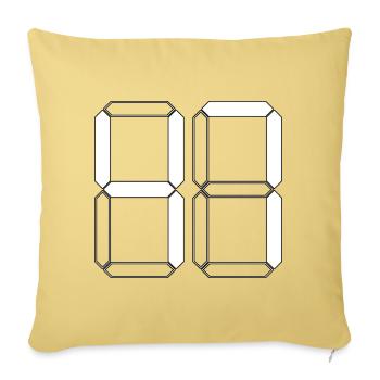 NUMÉRO 47 Quarante-sept Cadeaux Numériques - Housse de coussin décorative 45 x 45 cm - jaune délavé - Devant