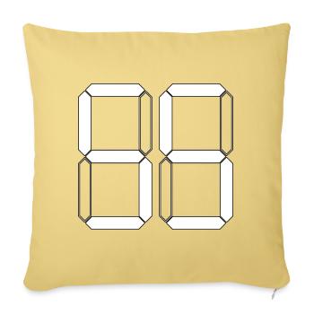NUMBER 55 Fifty-Five Gift Digital - Sofa pillowcase 17,3'' x 17,3'' (45 x 45 cm) - washed yellow - Front