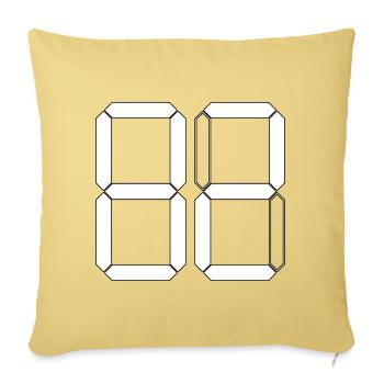 NUMÉRO 82 Quatre-vingt-deux Dons Numérique - Housse de coussin décorative 45 x 45 cm - jaune délavé - Devant