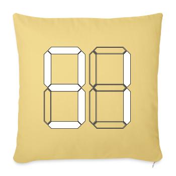 NUMÉRO 91 Quatre-vingt-onze cadeaux numériques - Housse de coussin décorative 45 x 45 cm - jaune délavé - Devant