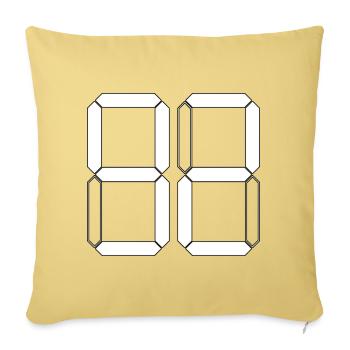 NUMÉRO 92 Quatre-vingt-douze cadeaux numériques - Housse de coussin décorative 45 x 45 cm - jaune délavé - Devant