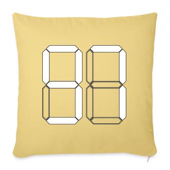 NUMÉRO 97 Quatre-vingt-dix-sept cadeaux numériques - Housse de coussin décorative 45 x 45 cm - jaune délavé - Devant