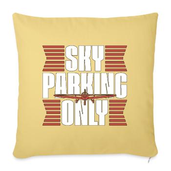 Private Pilot Sky Parking Only Aviation Enthusiast - Sofa pillowcase 17,3'' x 17,3'' (45 x 45 cm) - washed yellow - Front