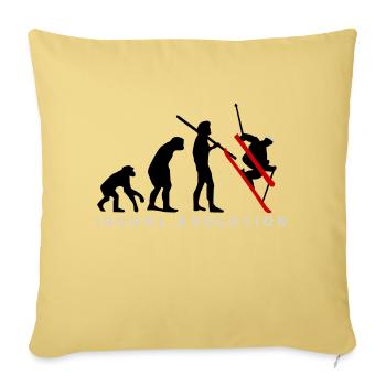 Ischgl Ski Evolution - Housse de coussin décorative 45 x 45 cm - jaune délavé - Devant