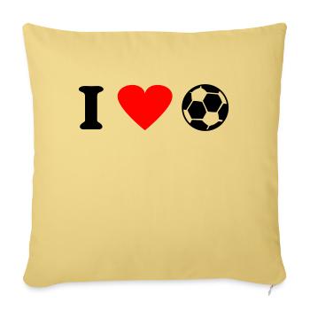 Soccer - Sofa pillowcase 17,3'' x 17,3'' (45 x 45 cm) - washed yellow - Front