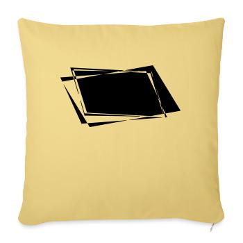 Skewed Background - Sofa pillowcase 17,3'' x 17,3'' (45 x 45 cm) - washed yellow - Front