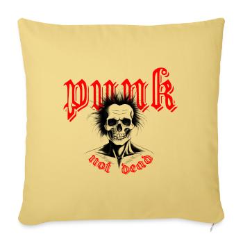 punk not dead - Sofa pillowcase 17,3'' x 17,3'' (45 x 45 cm) - washed yellow - Front