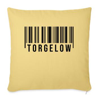 Torgelow Strichcode - Sofakissenbezug 45 x 45 cm - Hellgelb - Vorne