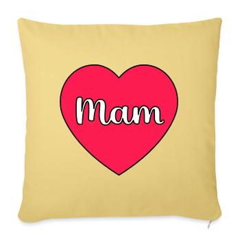 Mama Hart - Sofakissenbezug 45 x 45 cm - Hellgelb - Vorne