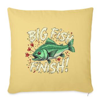 Darts big fFish finish Dart High Finish 170 - Sofa pillowcase 17,3'' x 17,3'' (45 x 45 cm) - washed yellow - Front