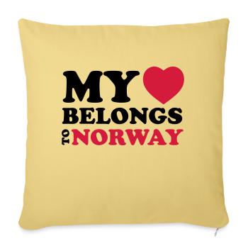 MHBT NORWAY - Sofa pillowcase 17,3'' x 17,3'' (45 x 45 cm) - washed yellow - Front