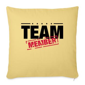team_member_qb2 - Housse de coussin décorative 45 x 45 cm - jaune délavé - Devant