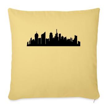 stadt metropole silhouette umriss hauptstadt gross - Sofakissenbezug 45 x 45 cm - Hellgelb - Vorne