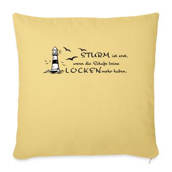 Sturm und Locken - Sofakissenbezug 45 x 45 cm - Hellgelb - Vorne
