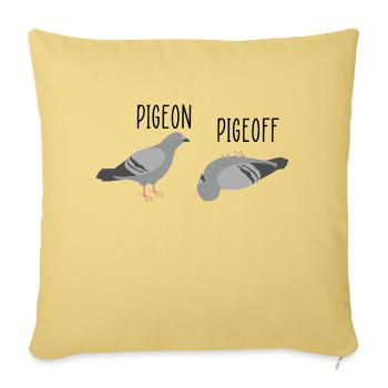 Pigeon Pigeoff - Bird Birdwatcher Birdwatching Pig - Sofakissenbezug 45 x 45 cm - Hellgelb - Vorne