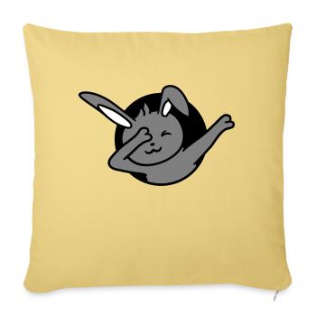 Hase Dabbing Dab Dance Pose Tanzen Loch Party Fun - Sofakissenbezug 45 x 45 cm - Hellgelb - Vorne