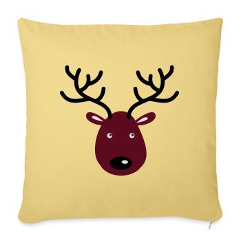 rentier hirsch tier - Sofakissenbezug 45 x 45 cm - Hellgelb - Vorne