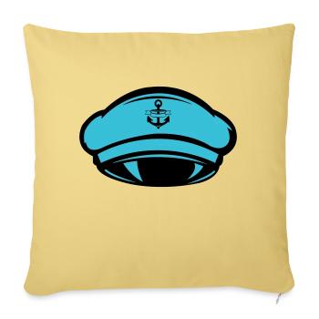 Capitaine de bonnet - Housse de coussin décorative 45 x 45 cm - jaune délavé - Devant