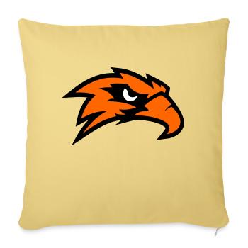 eagle head - Sofa pillowcase 17,3'' x 17,3'' (45 x 45 cm) - washed yellow - Front