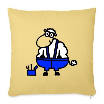 Handwerkerschaf, Held der Arbeit - Sofakissenbezug 45 x 45 cm - Hellgelb - Vorne
