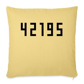 Marathon 42195 meters - Sofa pillowcase 17,3'' x 17,3'' (45 x 45 cm) - washed yellow - Front