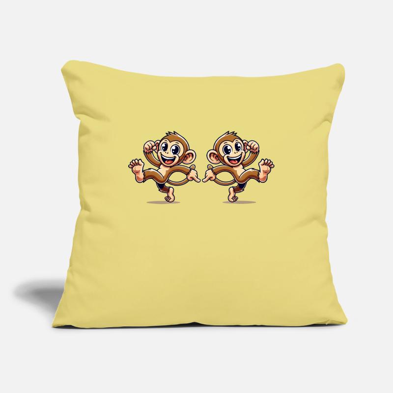 Monkey Comic 2 Sofa pillowcase 17,3'' x 17,3'' (45 x 45 cm)