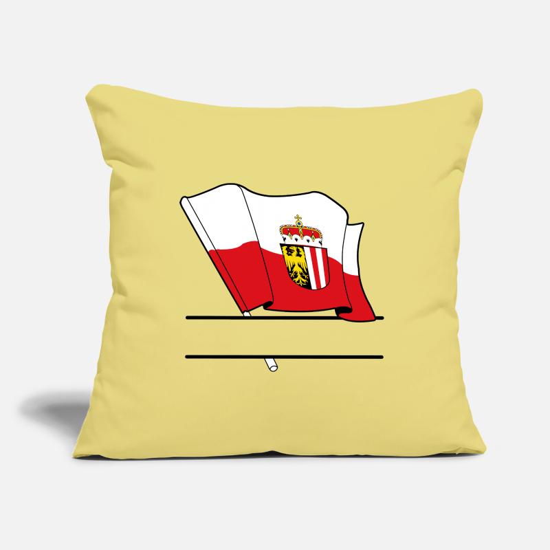 Upper Austria Flag – Text Space Sofa pillowcase 17,3'' x 17,3'' (45 x 45 cm)