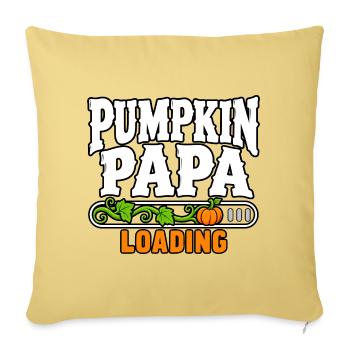 Kürbis Papa Loading - Sofakissenbezug 45 x 45 cm - Hellgelb - Vorne