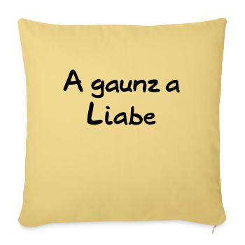 A gauz a Liabe - Sofakissenbezug 45 x 45 cm - Hellgelb - Vorne