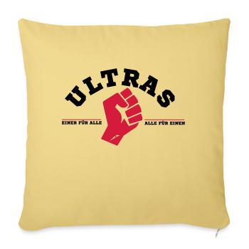 Ultras - alle für einen - Sofakissenbezug 45 x 45 cm - Hellgelb - Vorne