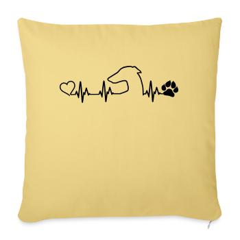 GALGO ESPANOL Heartbeat - Sofakissenbezug 45 x 45 cm - Hellgelb - Vorne