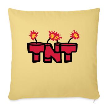 angezuendet text stangen boom feuer heiss tnt dyna - Sofakissenbezug 45 x 45 cm - Hellgelb - Vorne