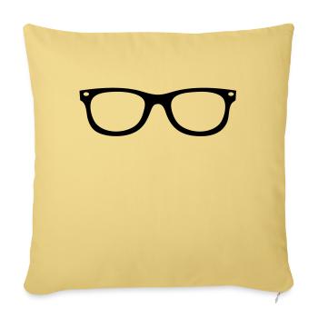 Brille - Sofakissenbezug 45 x 45 cm - Hellgelb - Vorne